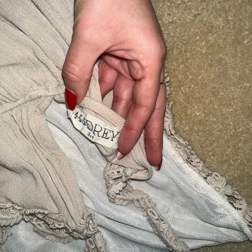 Audrey Cream Lace Accent Apparel - Picture 6 of 6